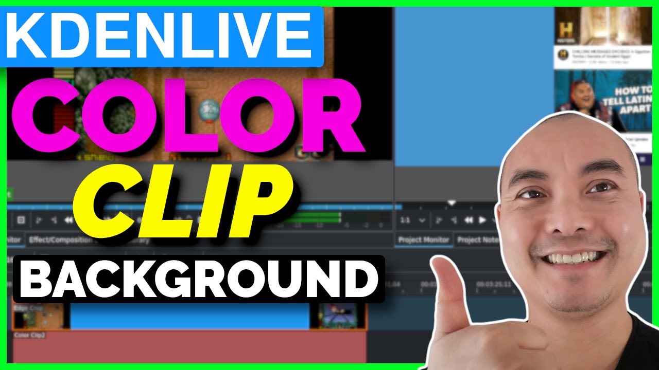 Kdenlive Color Clips (How To Add Background Color) | Kdenlive Tutorial