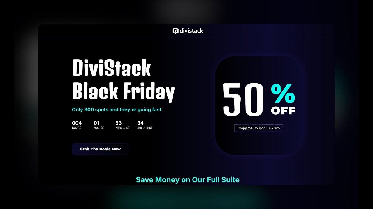 🔥 2025 Black Friday Deal &ndash; 14+ Divi Plugins + Lifetime Access (No Renewal Ever!)