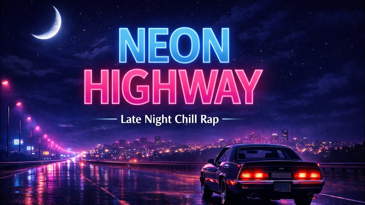 Neon Highway 🌙 Late Night Chill Rap for Empty Roads | 25 Minute Mix