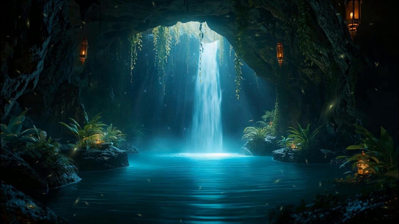 528Hz Sacred Waterfall Sanctuary - Inner Balance, Emotional Healing & Soul Restoration