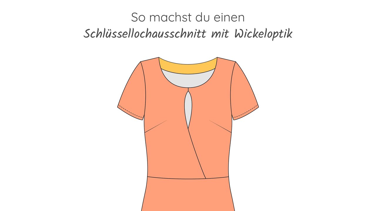 Schlüssellochausschnitt mit Wickeloptik