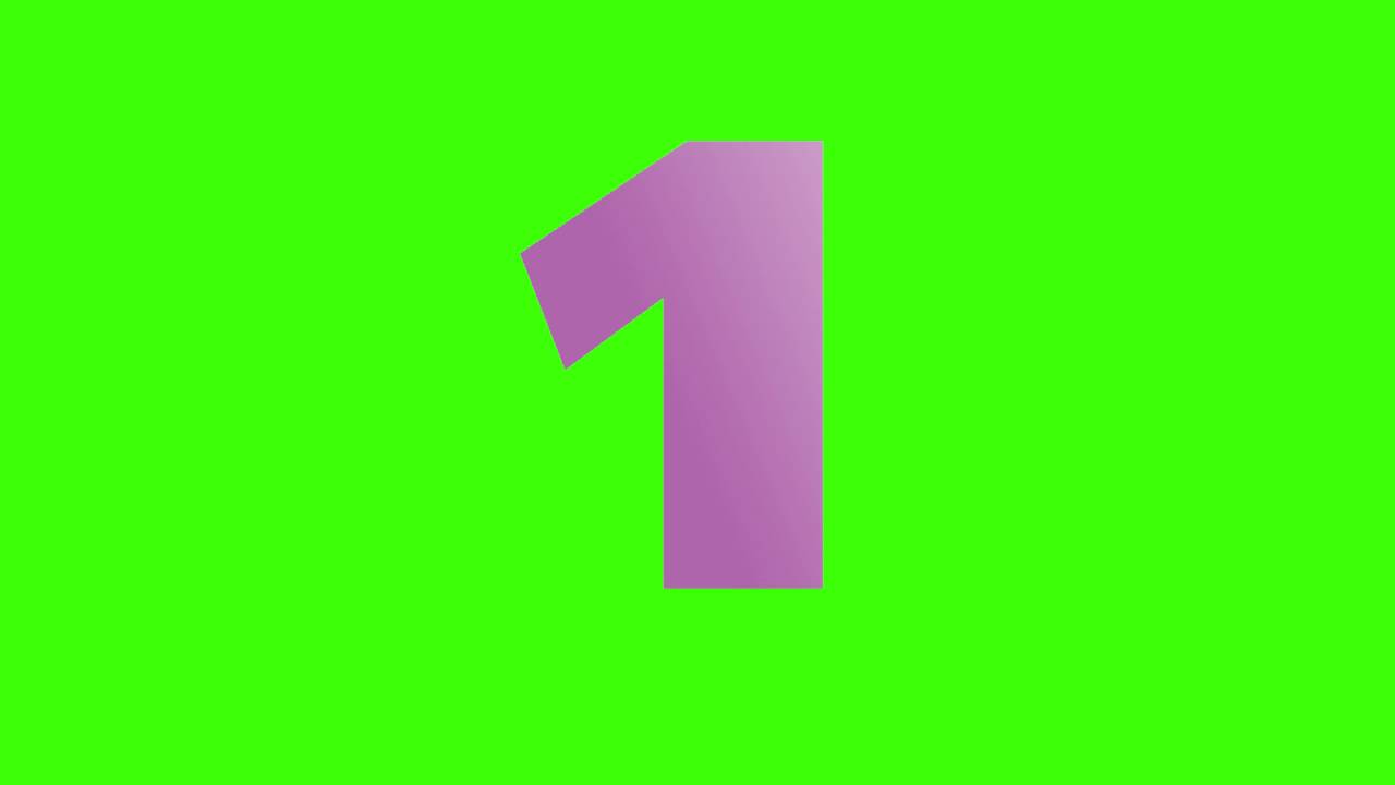Number 1 (transition for videos﻿)