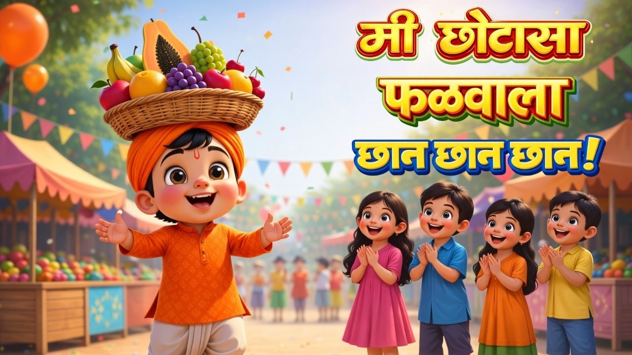 Me Chotasa Phalwala | मी छोटासा फळवाला | Marathi Fruits Song | New Marathi Balgeet