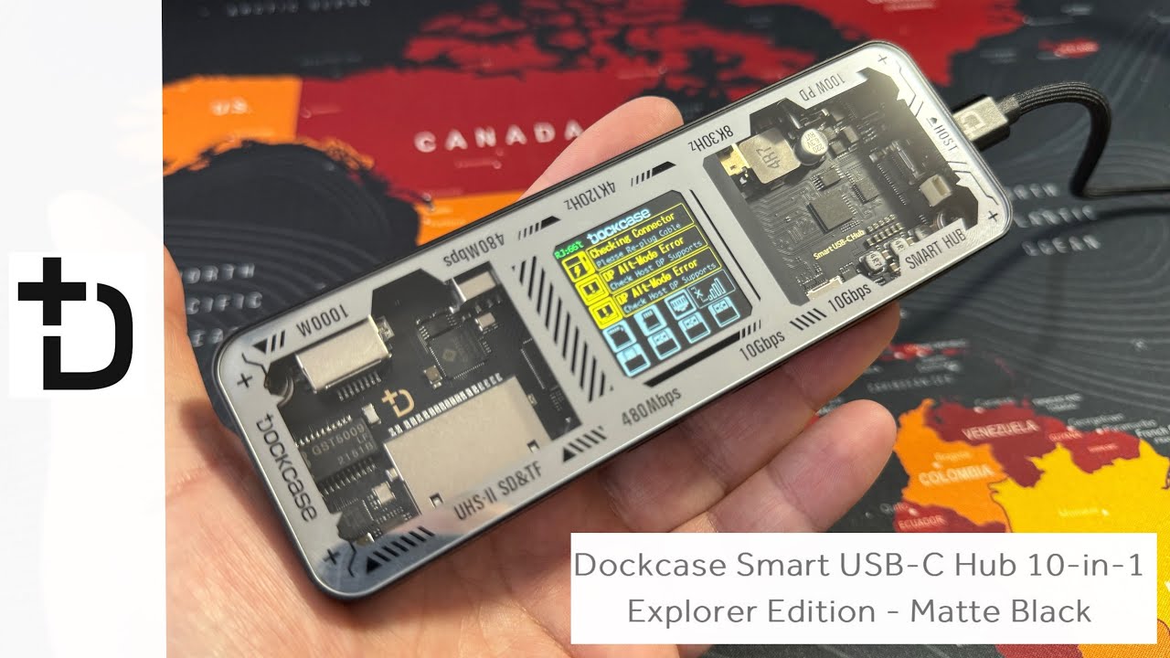 Dockcase Smart USB-C Hub 10-in-1 Explorer Edition - The Best Hub for Work and Play