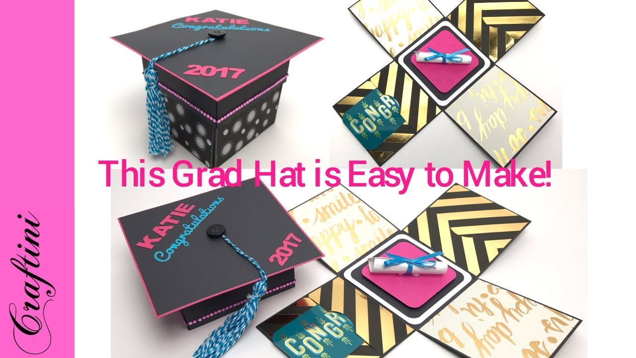 DIY - How to make graduation hat gift card holder - EASY to follow