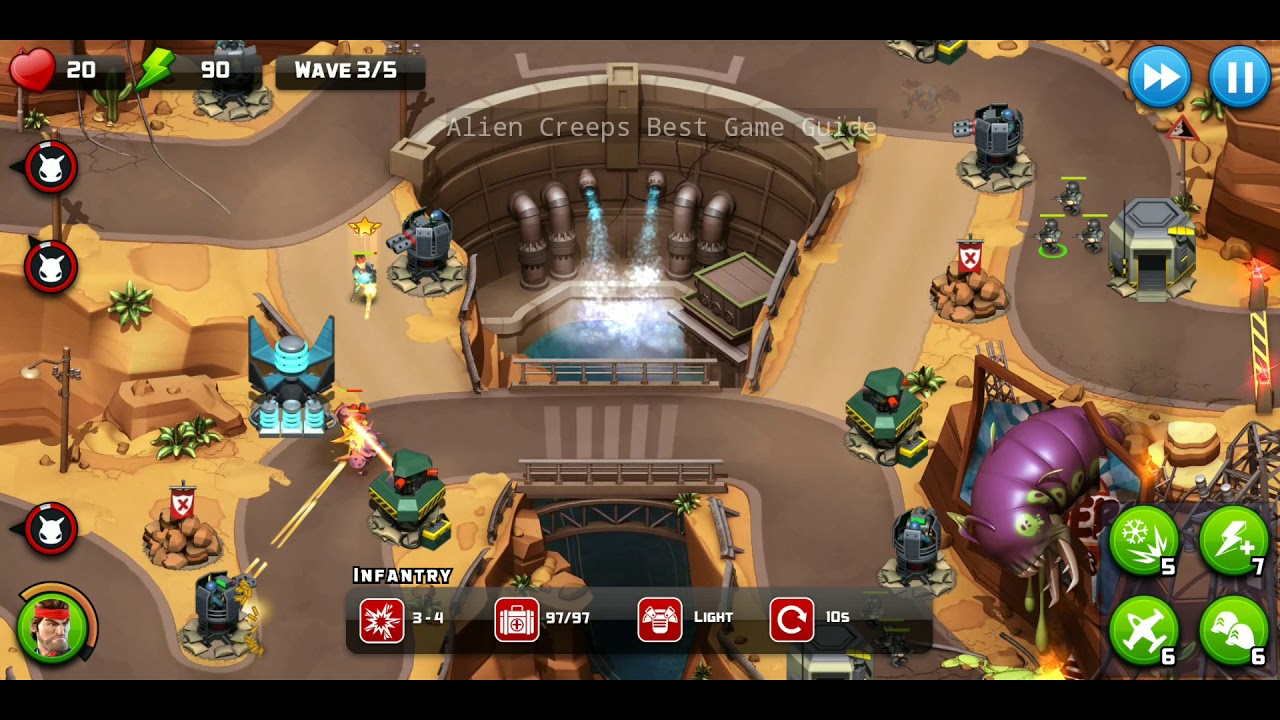 Alien Creeps TD Level 17 Voheer Dam 3 star Campaign - Without Extra Hero