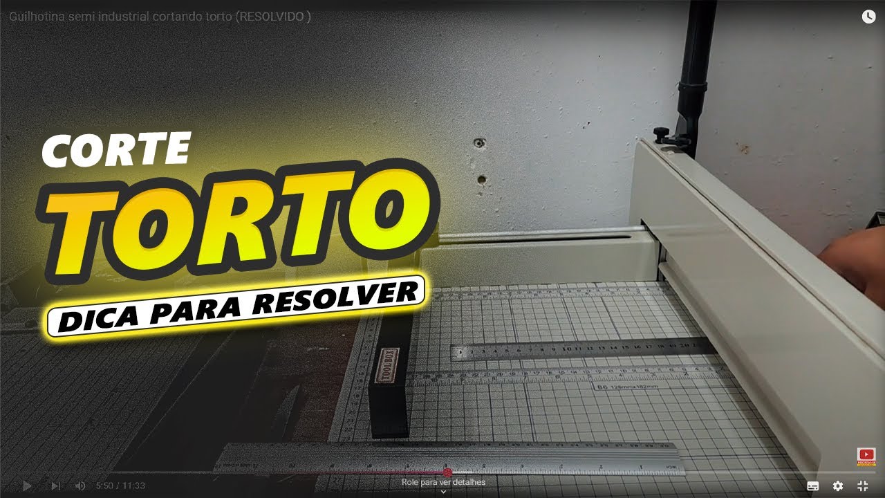 Guilhotina semi industrial cortando torto (RESOLVIDO )