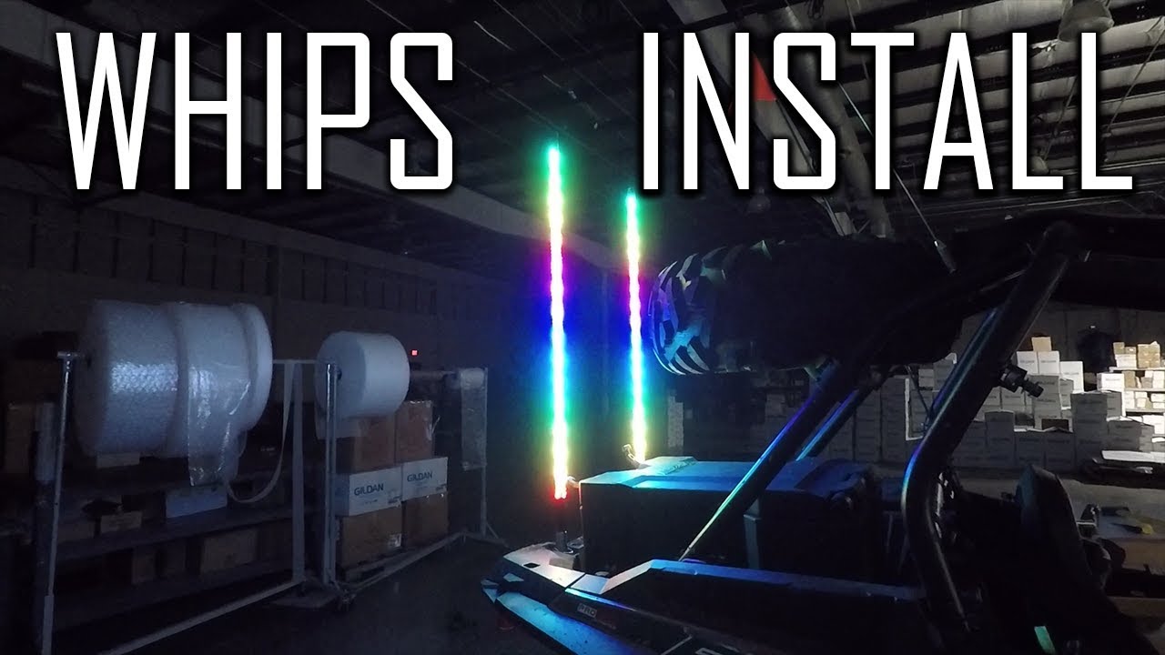 Polaris RZR 1000 Whips Install