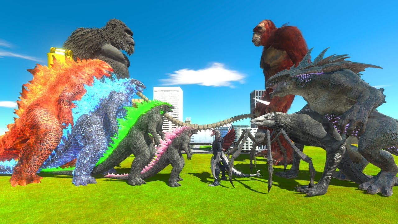 Evolution Team Godzilla + Kong vs Evolution Vilain Monsterverse + Skar King - ARBS