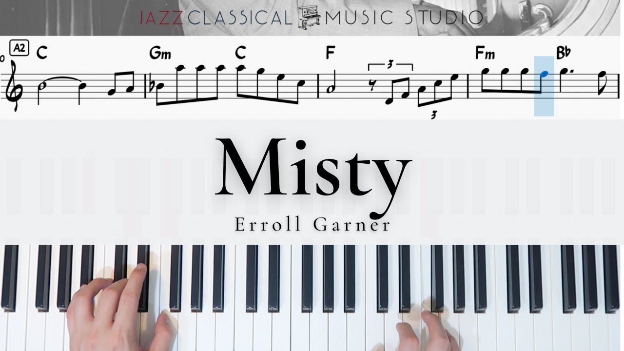 Misty - Erroll Garner | Piano Tutorial (EASY) | WITH Music Sheet | JCMS