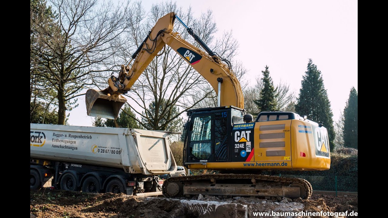 CAT 324 E Heermann Abbruch bel&auml;d Sattelzug