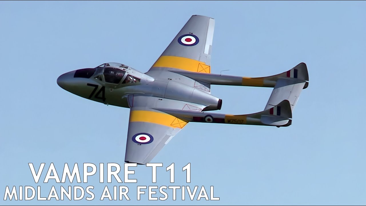de Havilland Vampire T11 WZ507 - Midlands Air Festival 2023