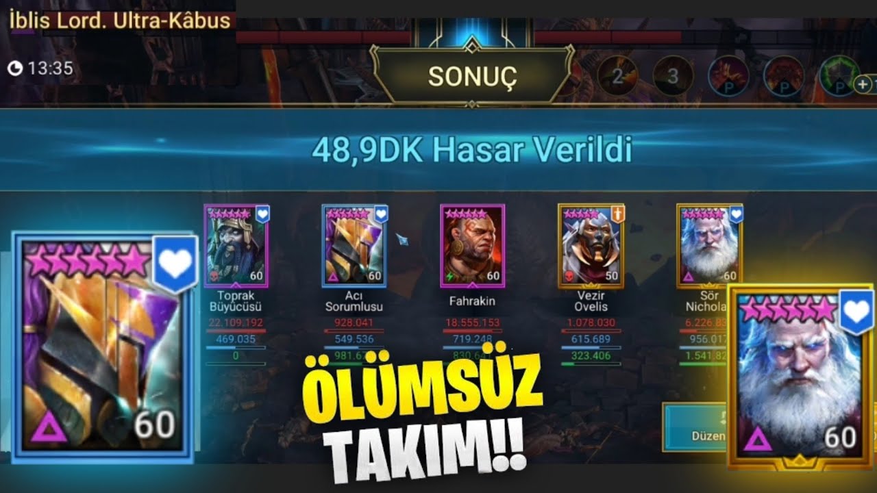 Acı Sorumlusu Sör Nikolas ÖLÜMSÜZ CLAN BOSS TAKIMI | RAID: Shadow Legends Türkçe