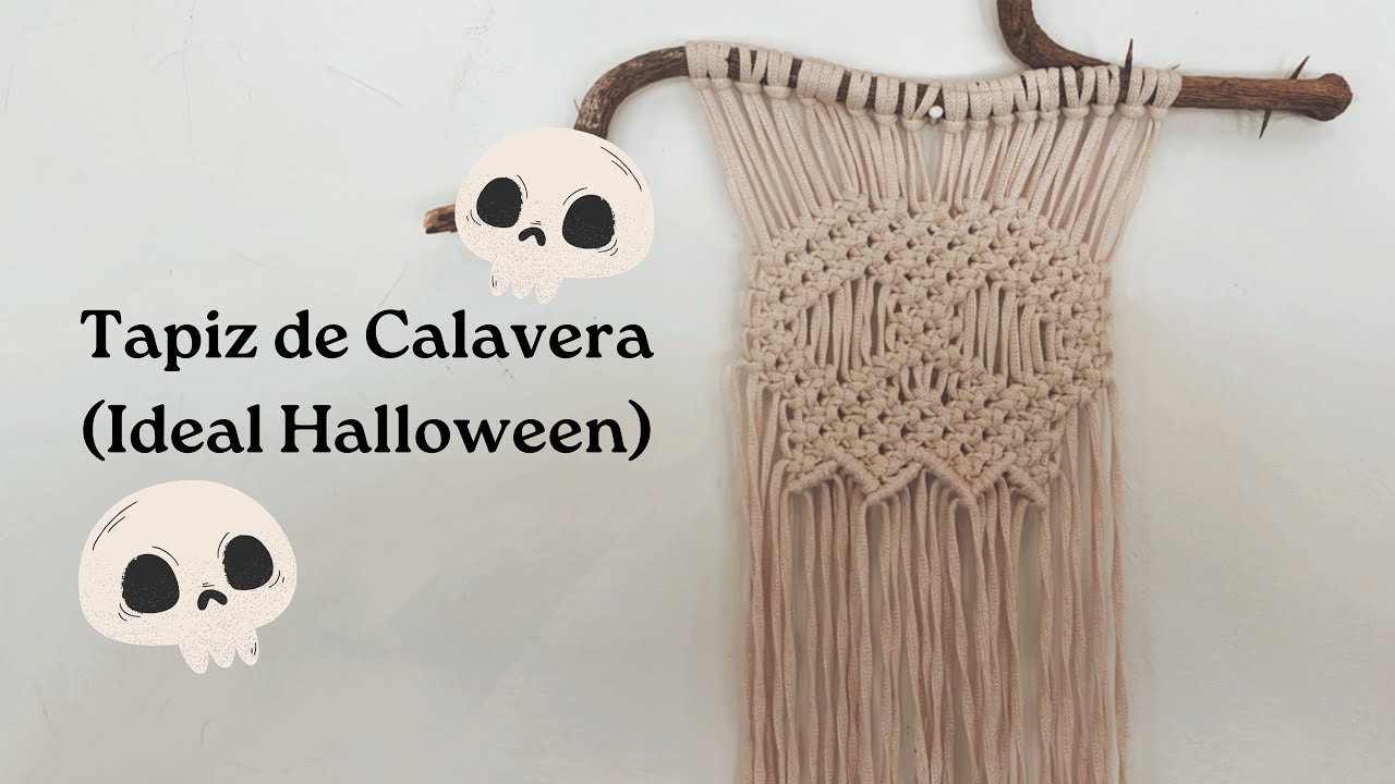 Calavera de macramé (Ideal Halloween)
