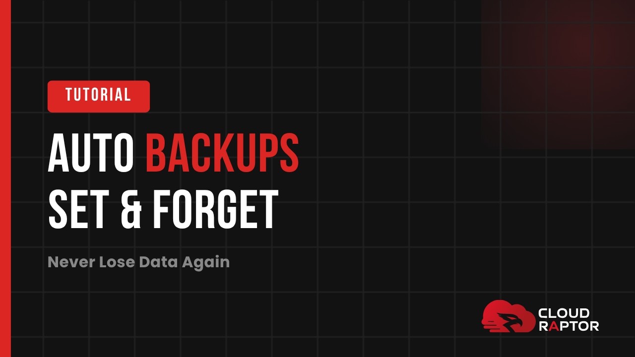 How to Schedule Backups in CloudRaptor (Daily, Weekly & Smart Mode Guide)
