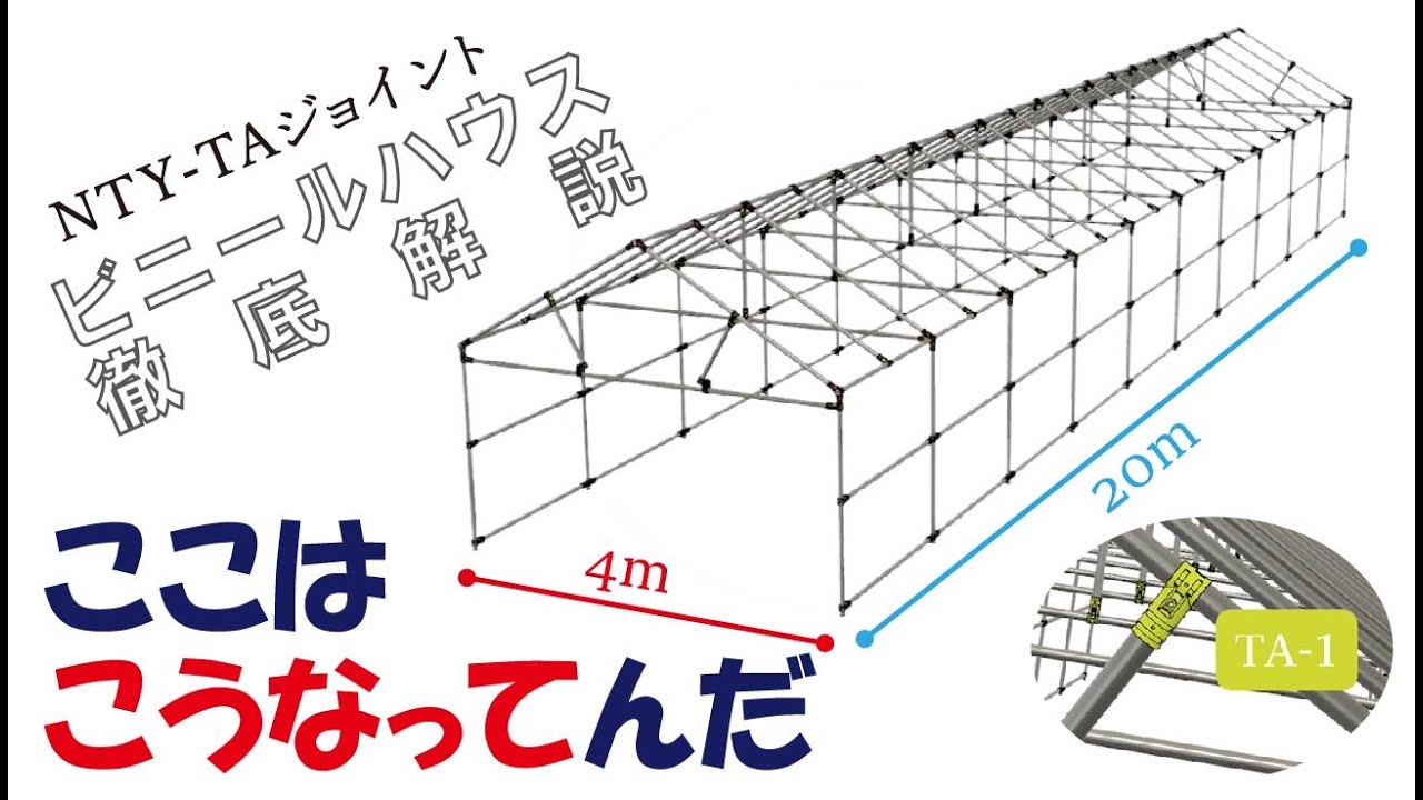 ここはこうなってんだ①【NTY-TAジョイントによるビニールハウスを徹底解説！】