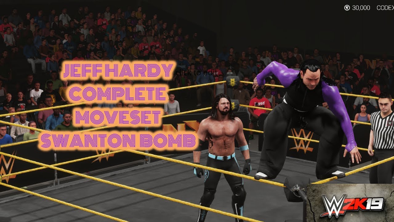 WWE 2K19 JEFF HARDY COMPLETE MOVESET FT. SWANTON BOMB