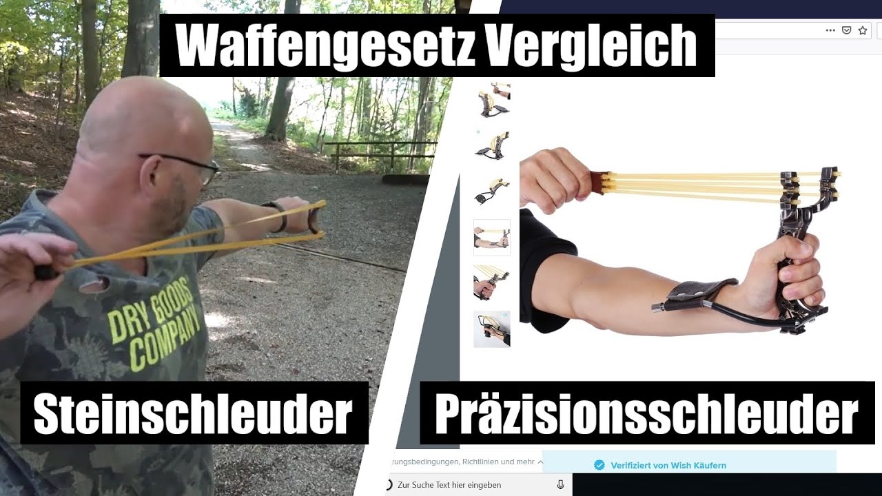Waffenrechtliche Einordnung von Schleuder vs. Pr&auml;zisionsschleuder