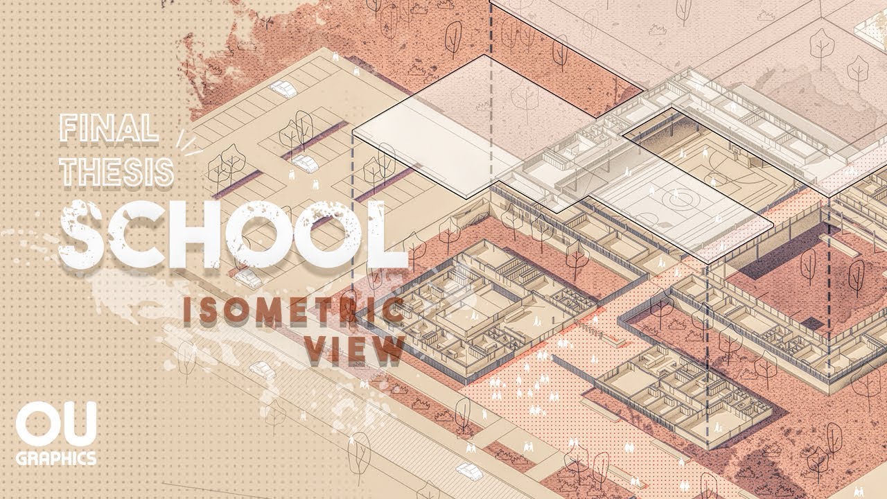 School Final Thesis - Isometric View in Photoshop