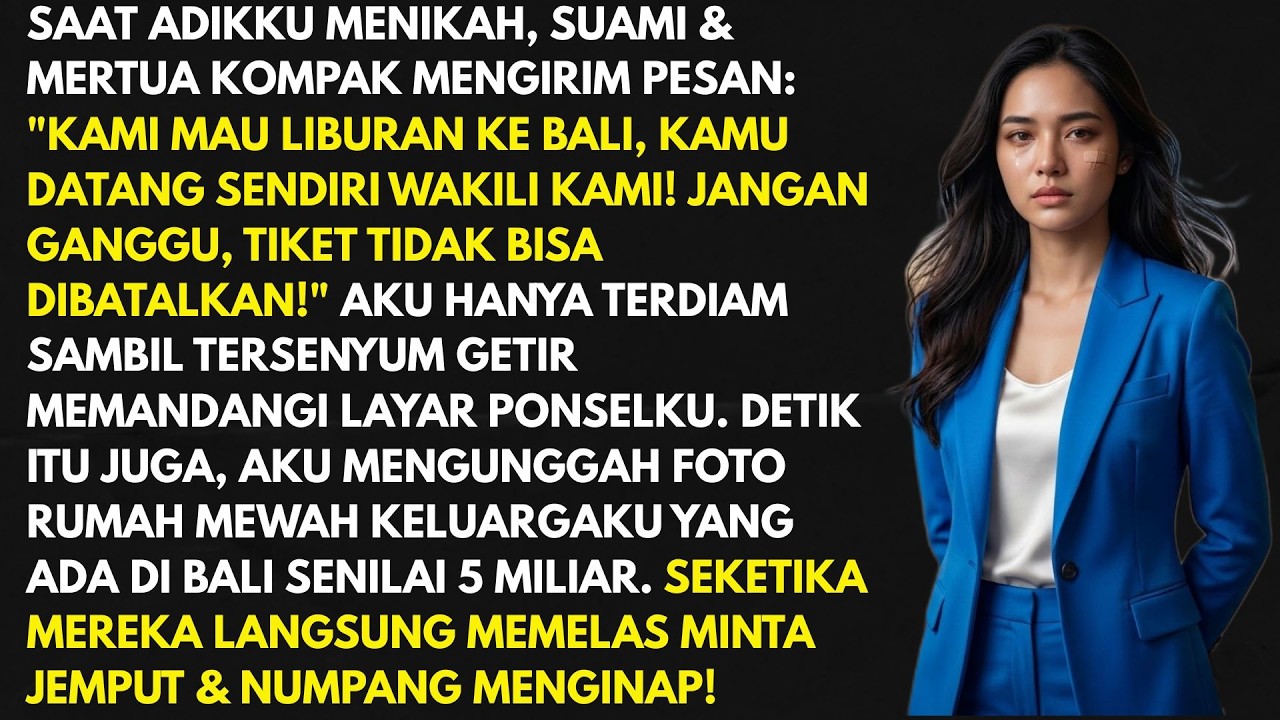 Sombongnya Suami & Mertua Kirim Pesan Menghina Saat Adik Nikah, Sekali Balas Langsung Melarat!