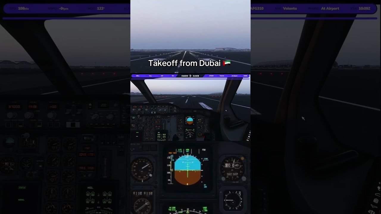 Takeoff from OMDB #msfs2024 #aviation #shorts #viral #edit
