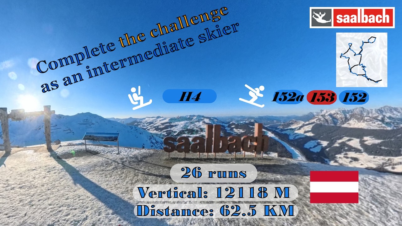 Saalbach-Hinterglemm, 🇦🇹 | Skicircus Circuits challenge | Part 10 | Piste 152 153| January 2026