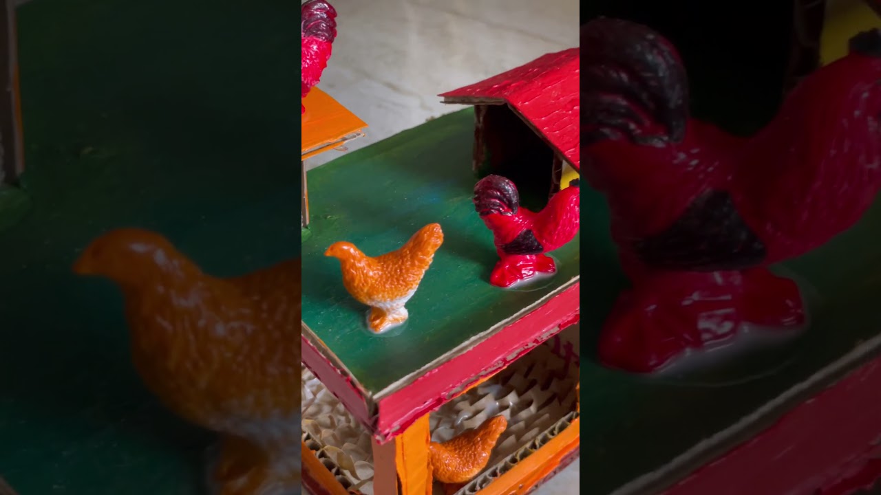 DIY school project hen coop #diy #hen #coop #farmanimals #school #schoolproject #project #cards