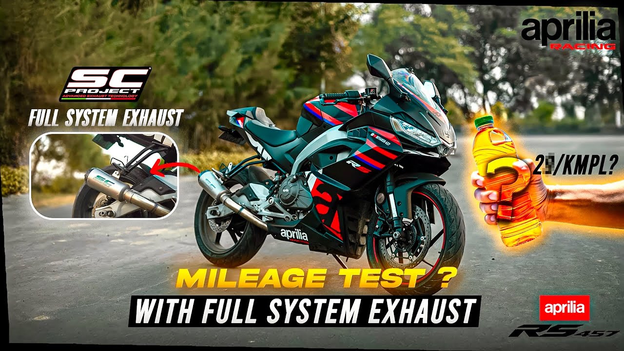 Aprilia RS 457 Mileage Test with Full System Exhaust: City & Highway SHOCKING😱 Results!