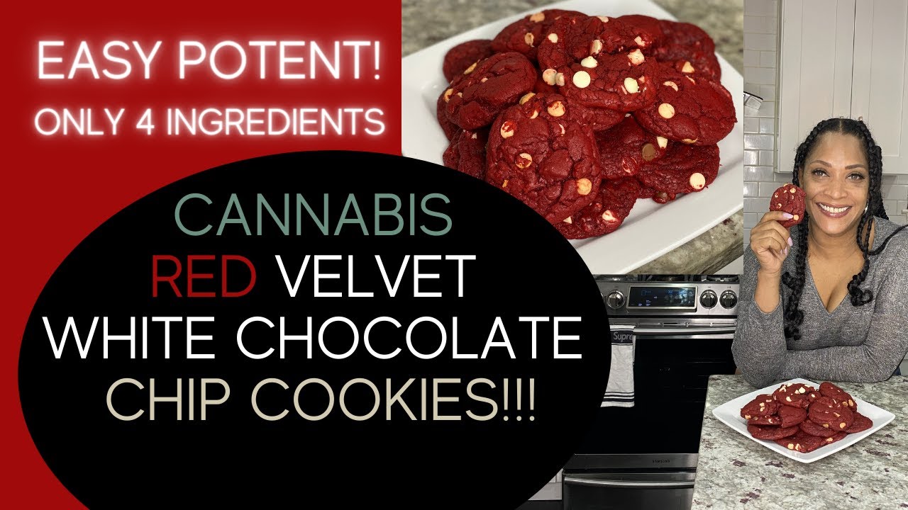 🍪OMG EASY! Cannabis Red Velvet White Chocolate Chip Cookies | Canna Butter