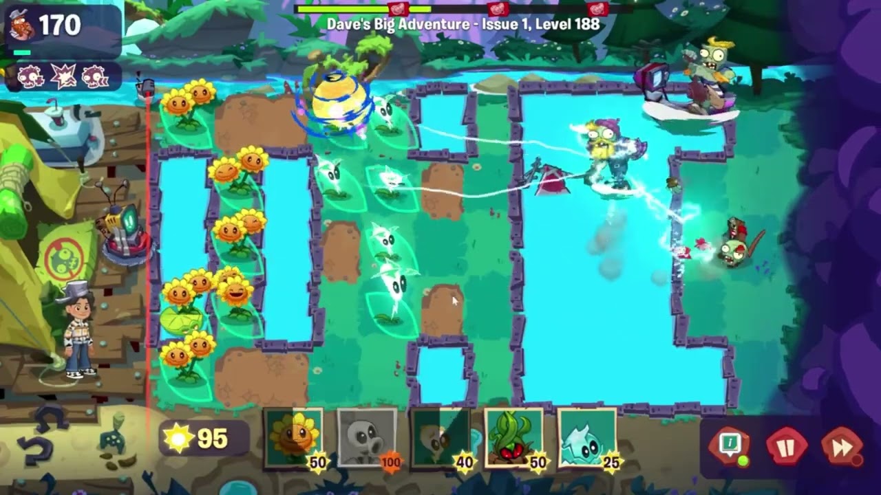 Plants vs. Zombies 3: Evolved Dave's Big Adventures Level 188