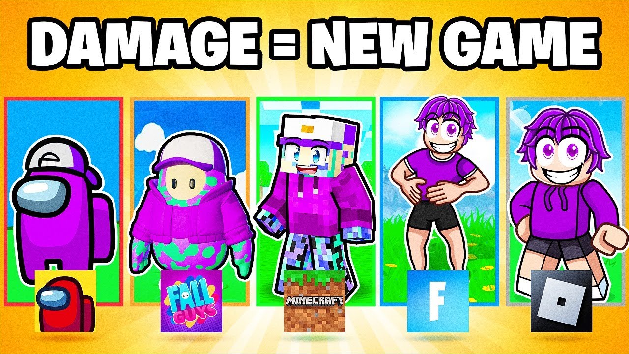Minecraft, But If I Take Damage I Switch Games