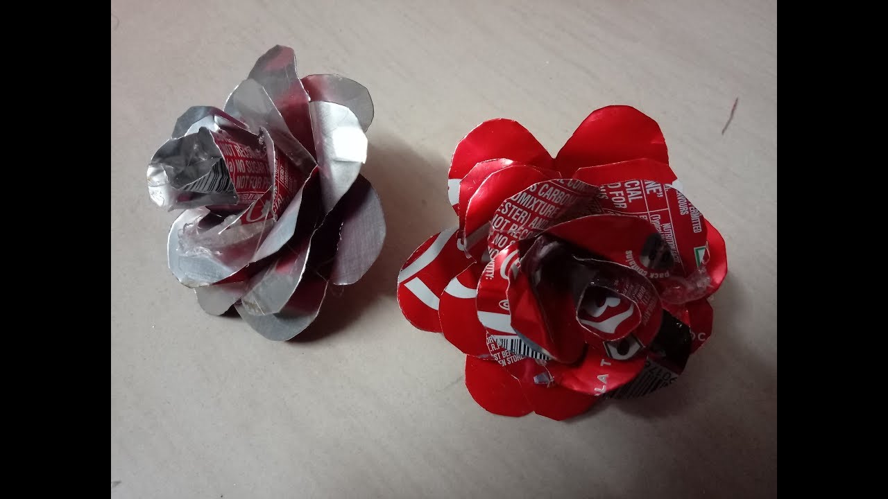DIY: How to make rose flower using coke can bottle -best out of waste craft