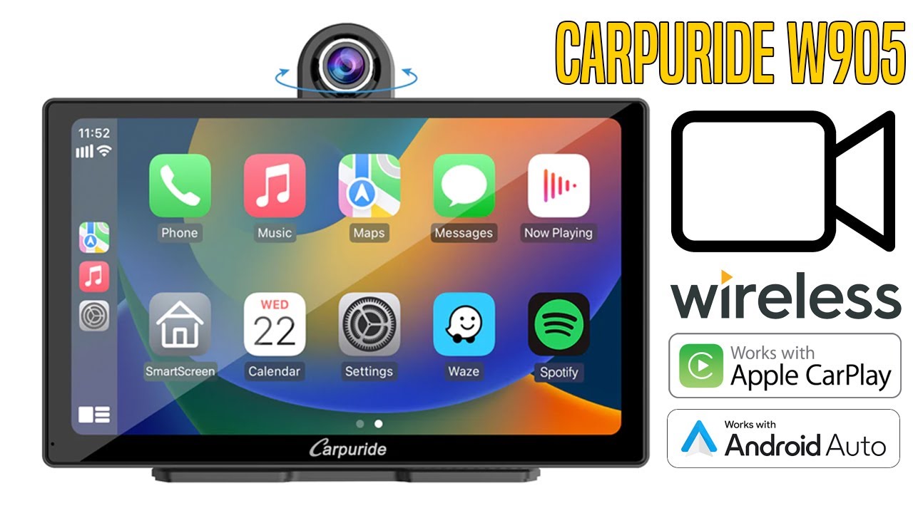 Беспроводной Carplay, Android Auto и видеорегистратор... но стоит 230 долларов | Carpuride W905