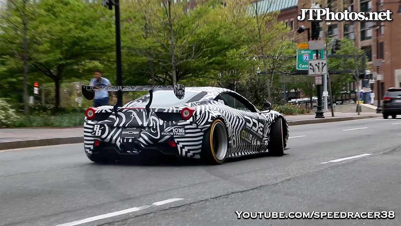 Daily Driven Exotics Ferrari 458 MASSIVE drift, burnout, and flames