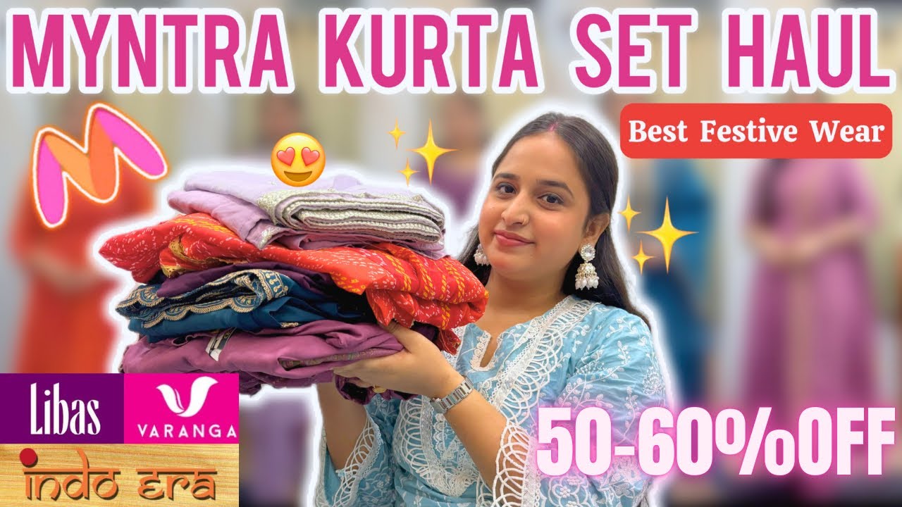 Myntra 2025 Festive Kurta Set and Anarkali Haul | Trendy Collection | Myntra Latest Picks |Under 999