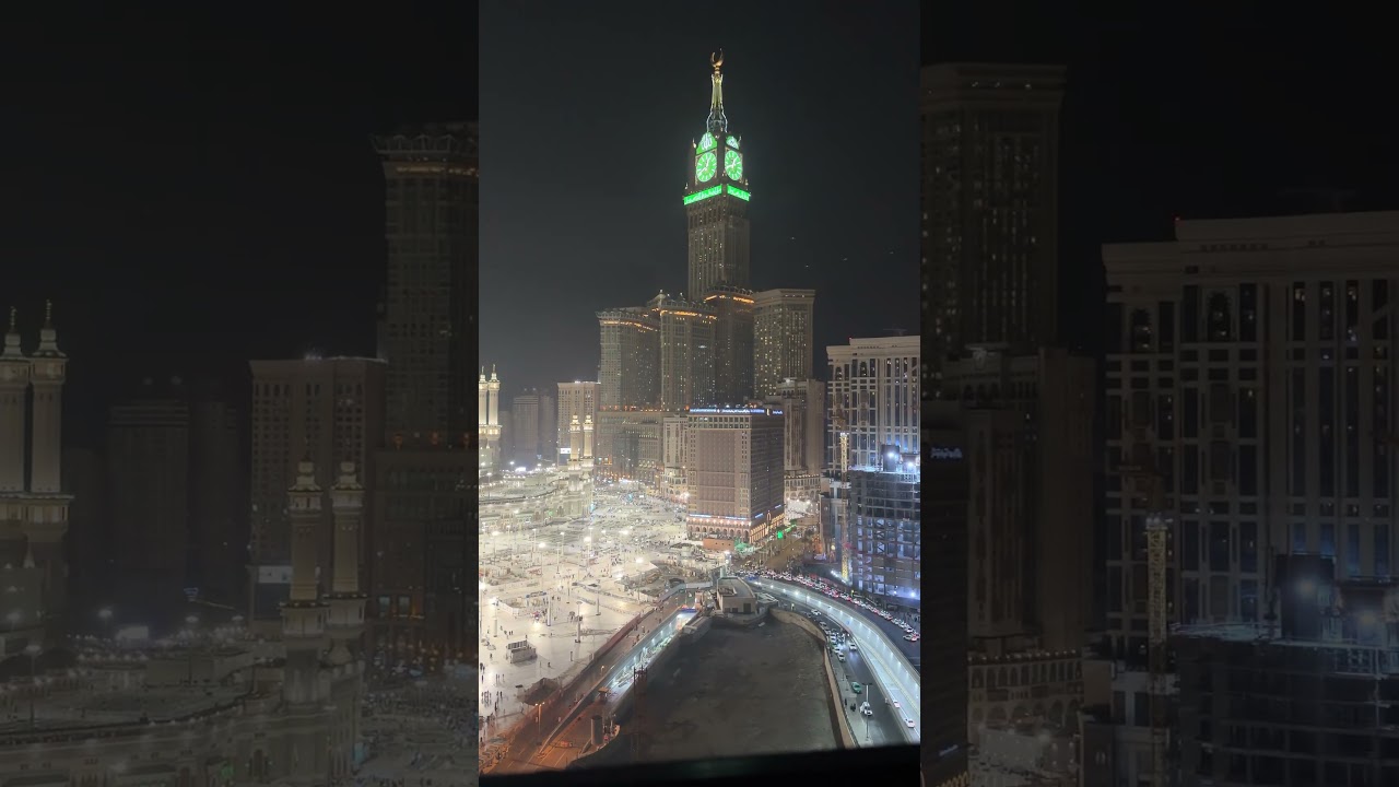 Night View Of Haram Makkah From Anjum Hotel Makkah 