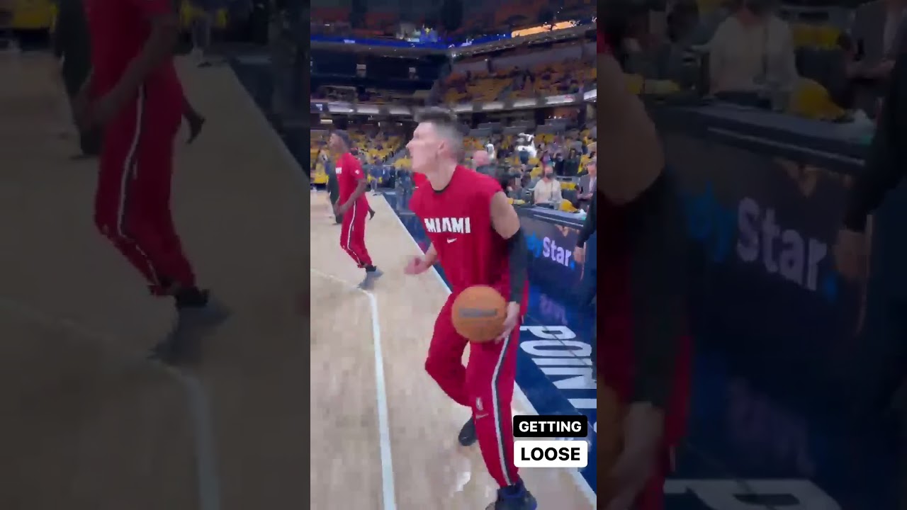 Tyler Herro warming up Three Point 