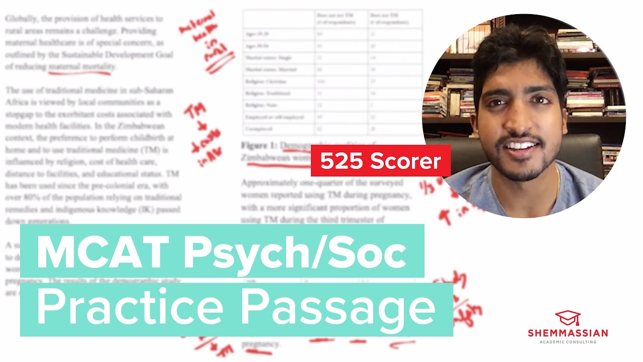 MCAT Psych/Soc Passage Walkthrough w/ a 525 Scorer & Harvard Alum