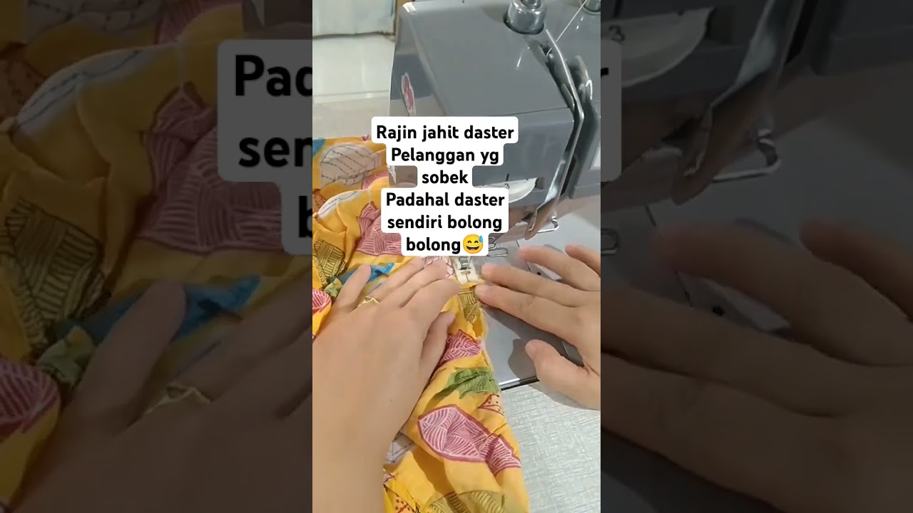 Malas jahit daster bolong 