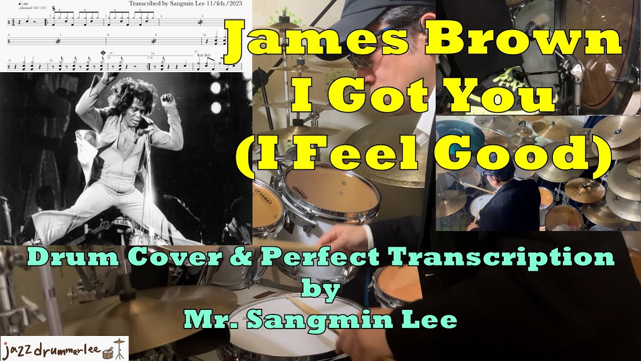 I Got You (I Feel Good) - James Brown Drum Cover, Free Drum Score (제임스 브라운 아이갓츄)