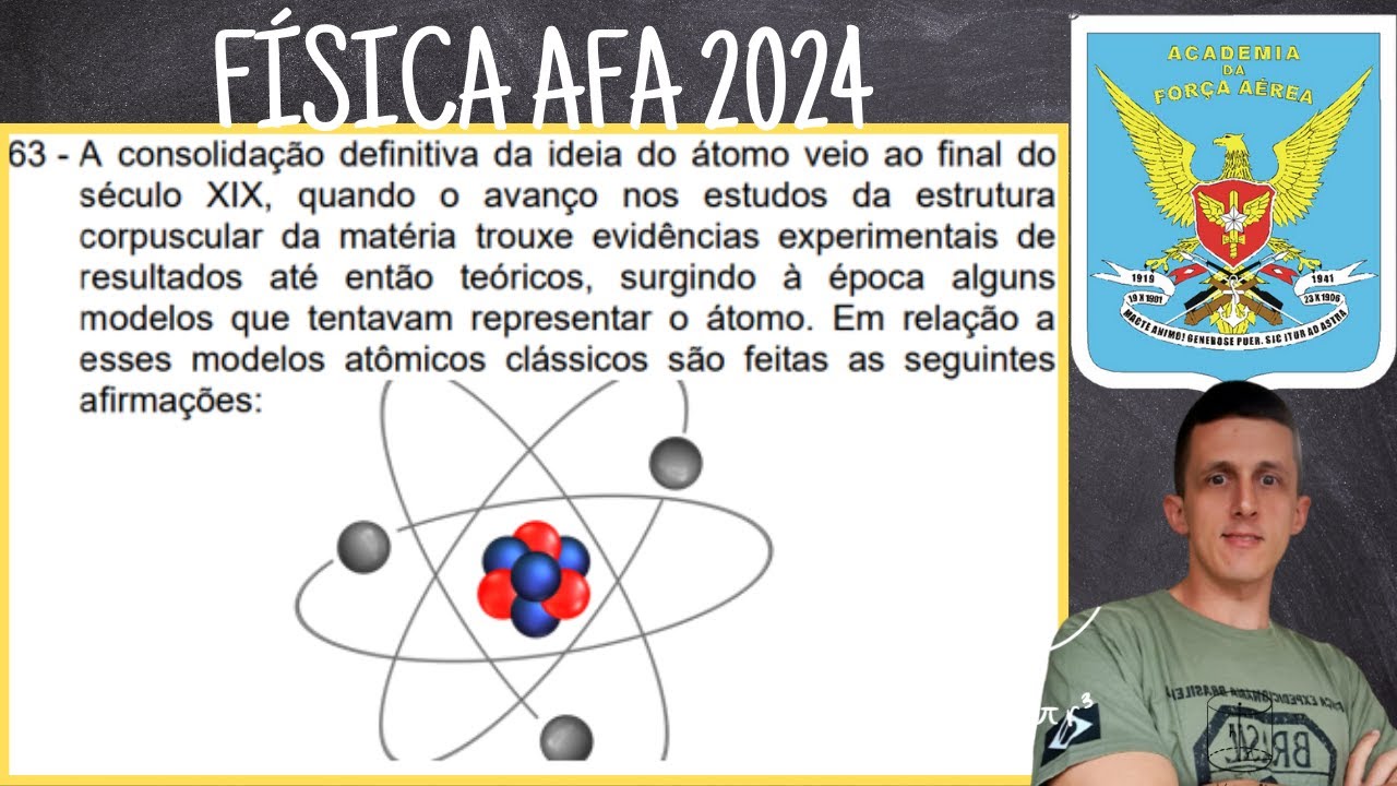 FÍSICA AFA 2024 - EXPLICAÇAO DA QUESTAO SOBRE FÍSICA QUANTICA. MODELOS ATOMICOS DE BOHR E RUTHERFORD