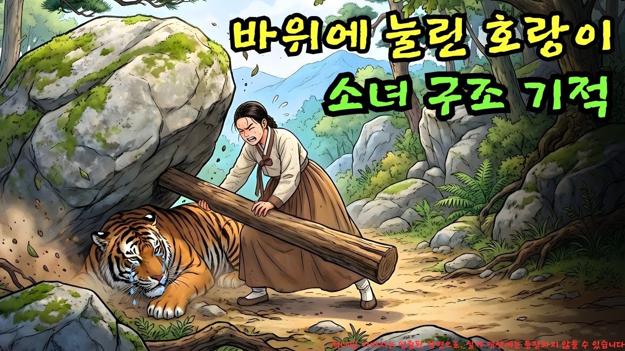 👉 거대한 바위에 눌려 죽어가던 호랑이… 소녀는 왜 지렛대를 들었을까? 목숨을 건 구조의 진실 | 야담 |옛날이야기 |민담 |전설 | 설화