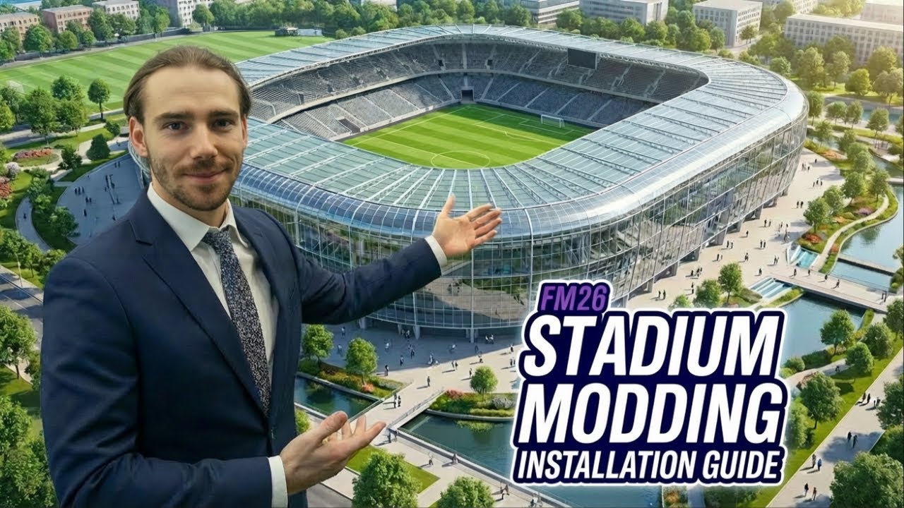 Руководство по установке пакета 3D-стадионов для Football Manager 26 | Как добавить пользовательс...