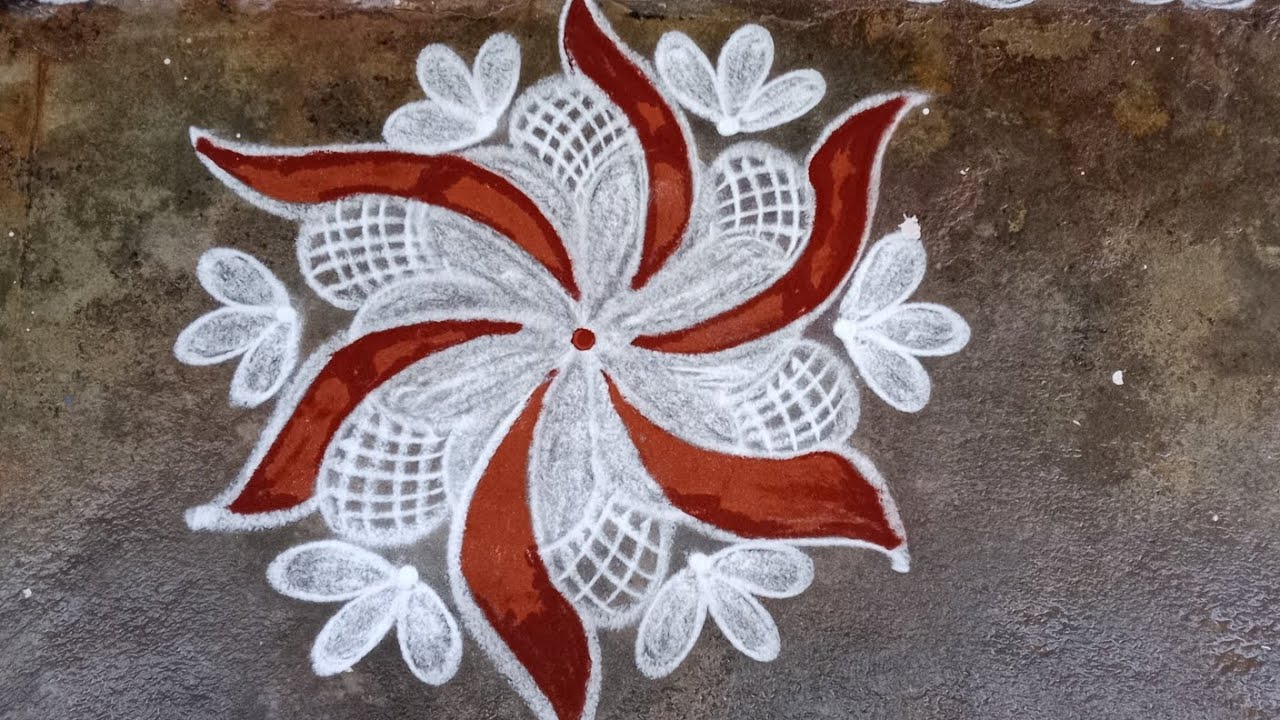 Very easy rangoli/ small and simple rangoli designs/ easy and simple rangoli trending dots kolam 