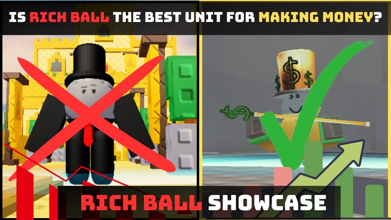 Rich Ball — лучший юнит для зарабатывания денег? | Rich Ball Showcase | Ball Tower Defense |