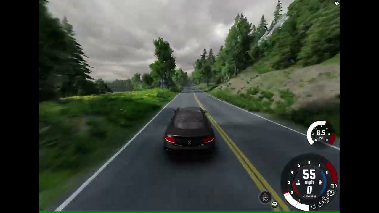 Mercedes Benz C63S AMG Coupe-Asmr+rain