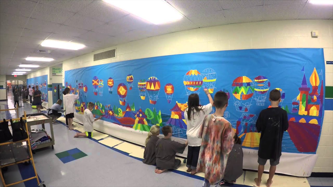 Collaborative Mural Painting   Paintbrush Rocket 2015