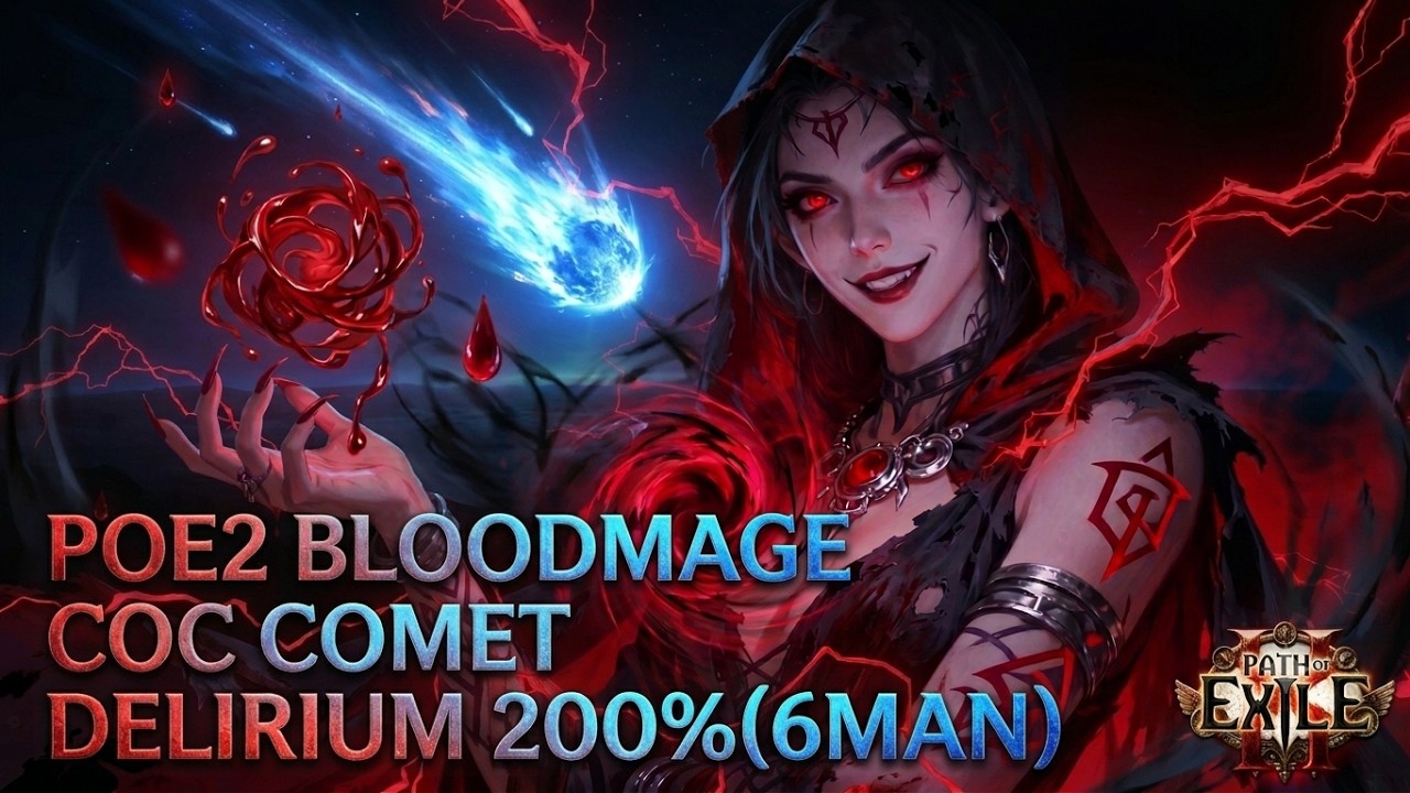 [POE2] 0.5 Arc & Comet BloodMage  PV / BloodMage Coc Comet DELIRIUM 200%(6MAN)