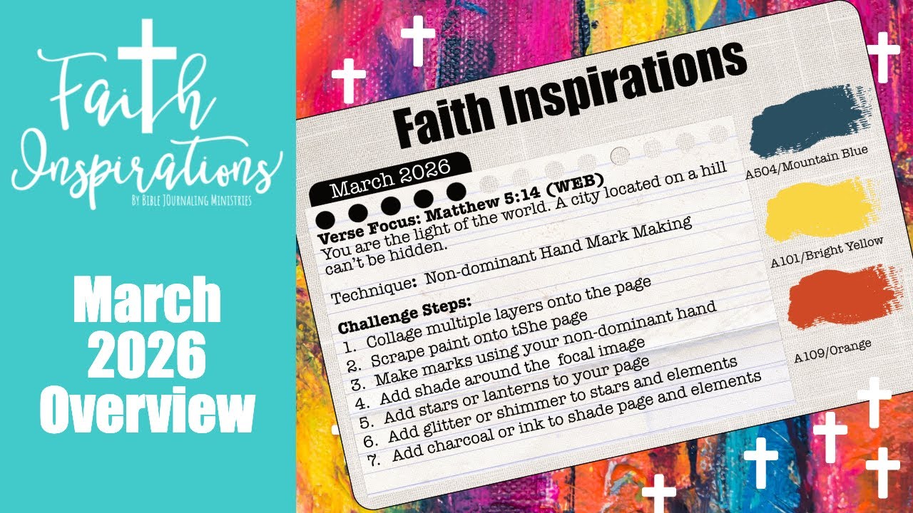 Faith Inspirations Mixed Media Challenge Mega Kit - March 2026 Supplies Needed