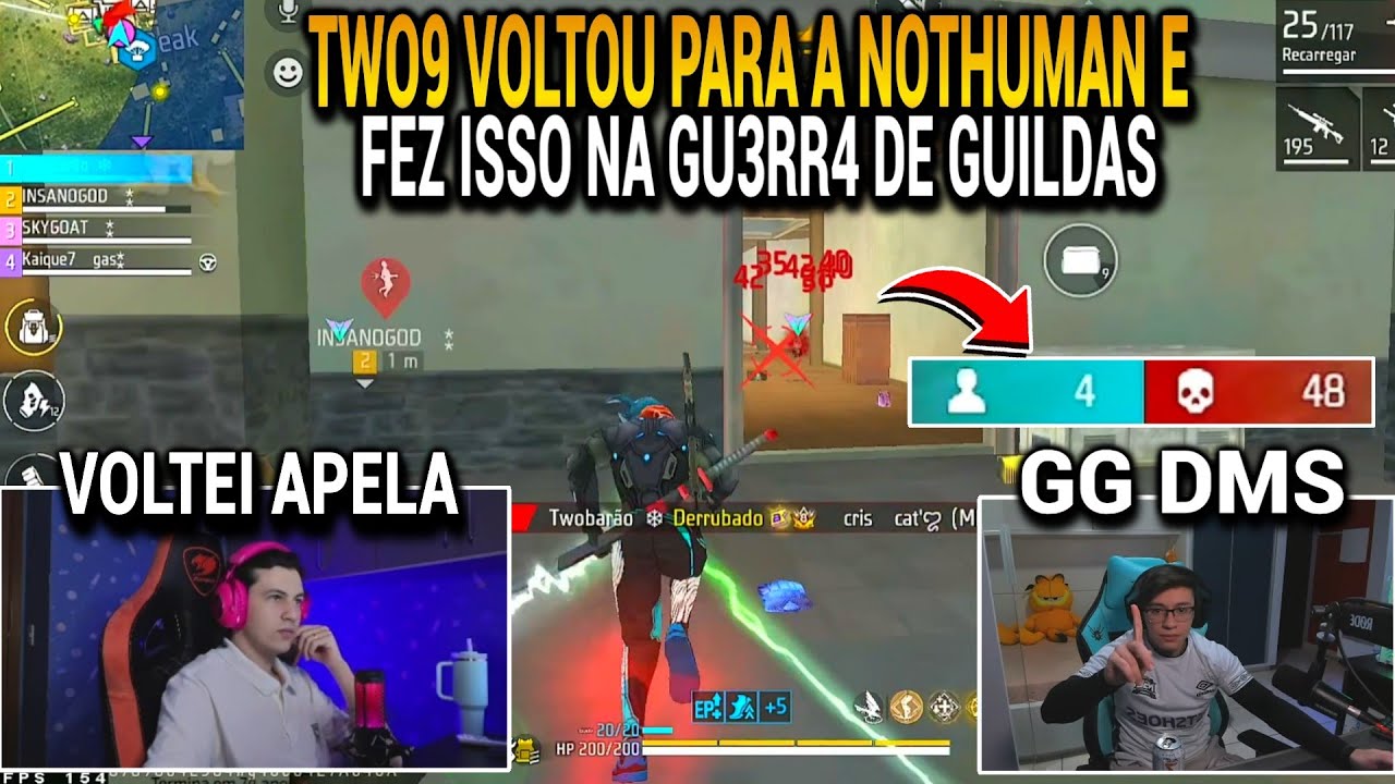 TWO9 VOLTOU PARA A NOTHUMAN E FEZ ISSO NA GUERRA DE GUILDAS